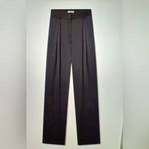 Eterne Black Tailored Wide-Leg Trousers